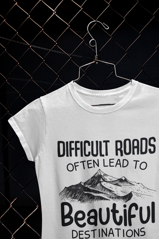 Midnight Ridge – Minimal Mountain Line Art T-Shirt - Printhaven